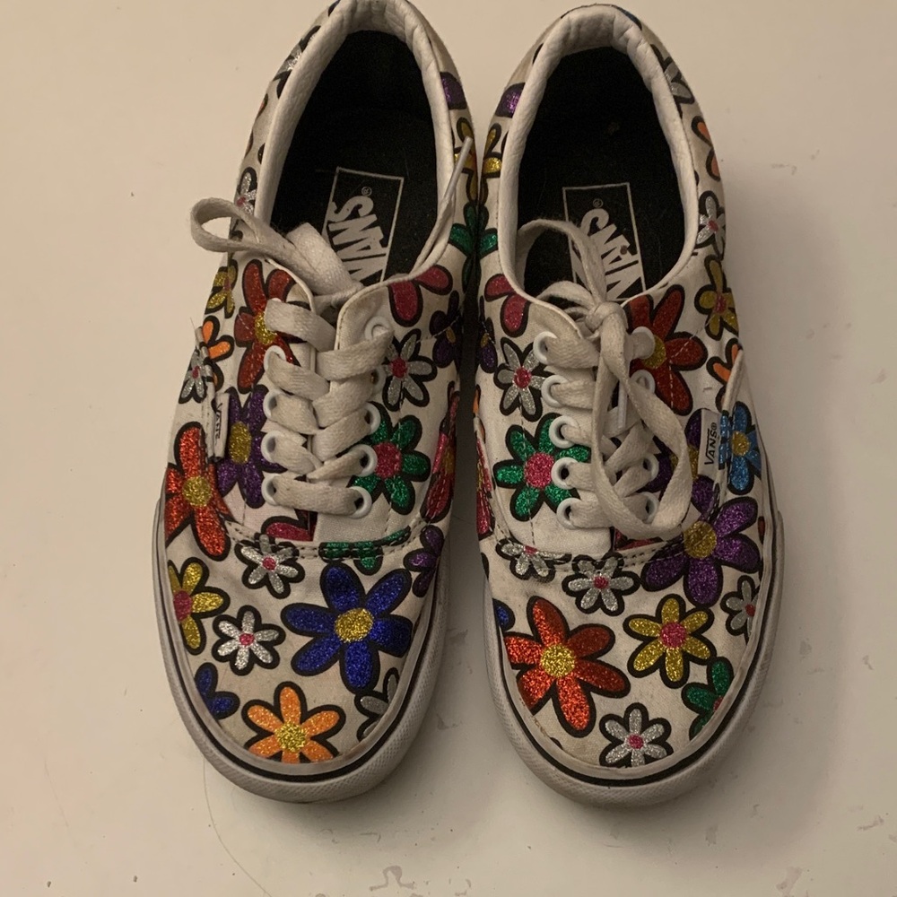 Vans Sparkly Floral Sneakers